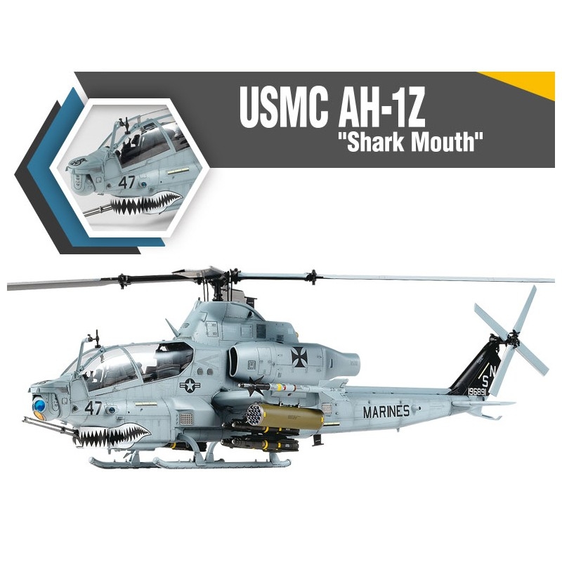 ACADEMY HELICOPTERO USMC AH-1Z "SHARK MOUTH" 1/35. 12127